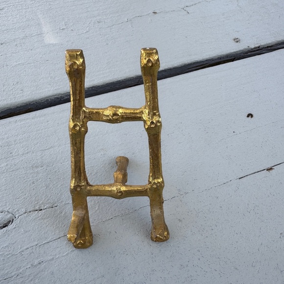 Vintage Miniature Framed Art Print with Ornate Gold-Tone Frame & Stand - Picture 6 of 10